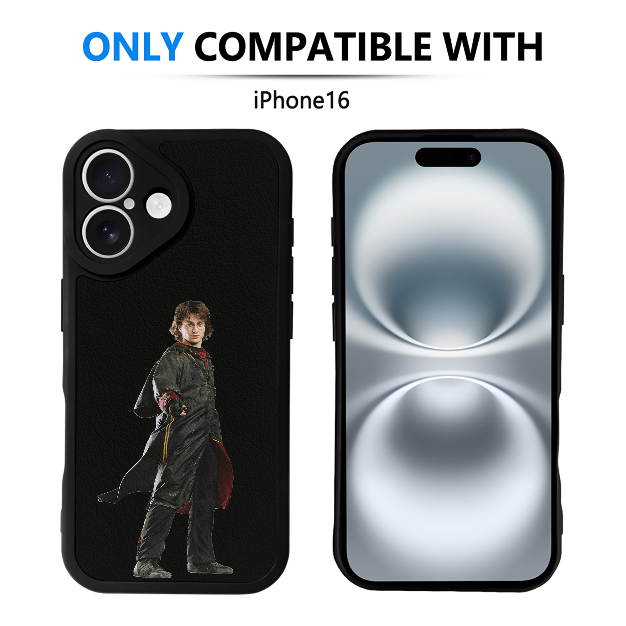（画像用） Harry Potter ハリー・ポッターシリーズ 【iPhone 16シリーズ対応】シリコンスマホケース（レザー調） 材質：シリコン